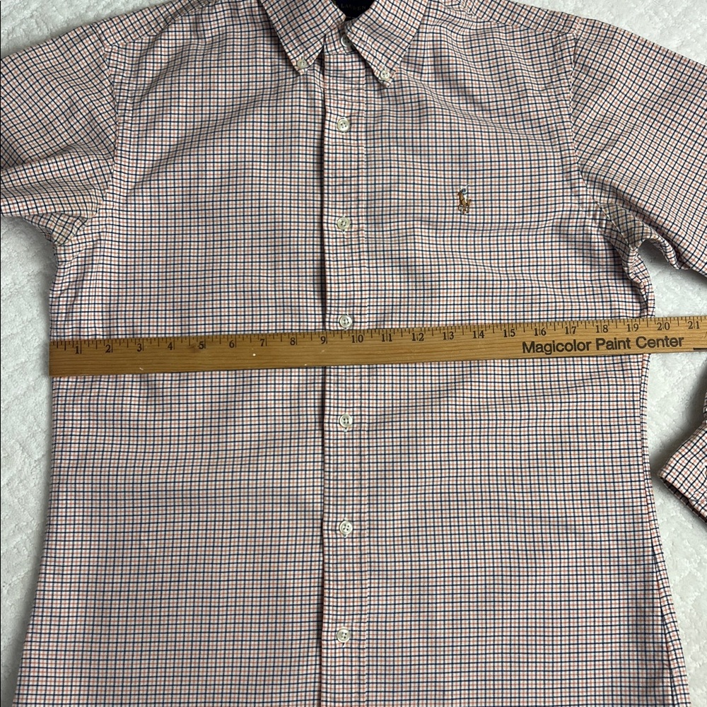 Ralph Lauren custom fit blue orange and white plaid button down shirt S - Picture 11 of 13